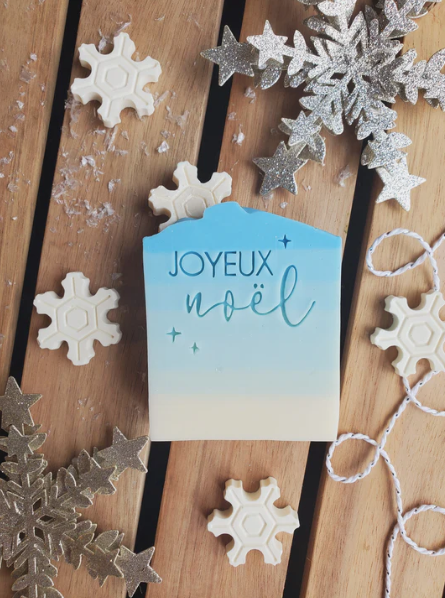 Savon Flocon givré - Joyeux Noël - Clé à vie